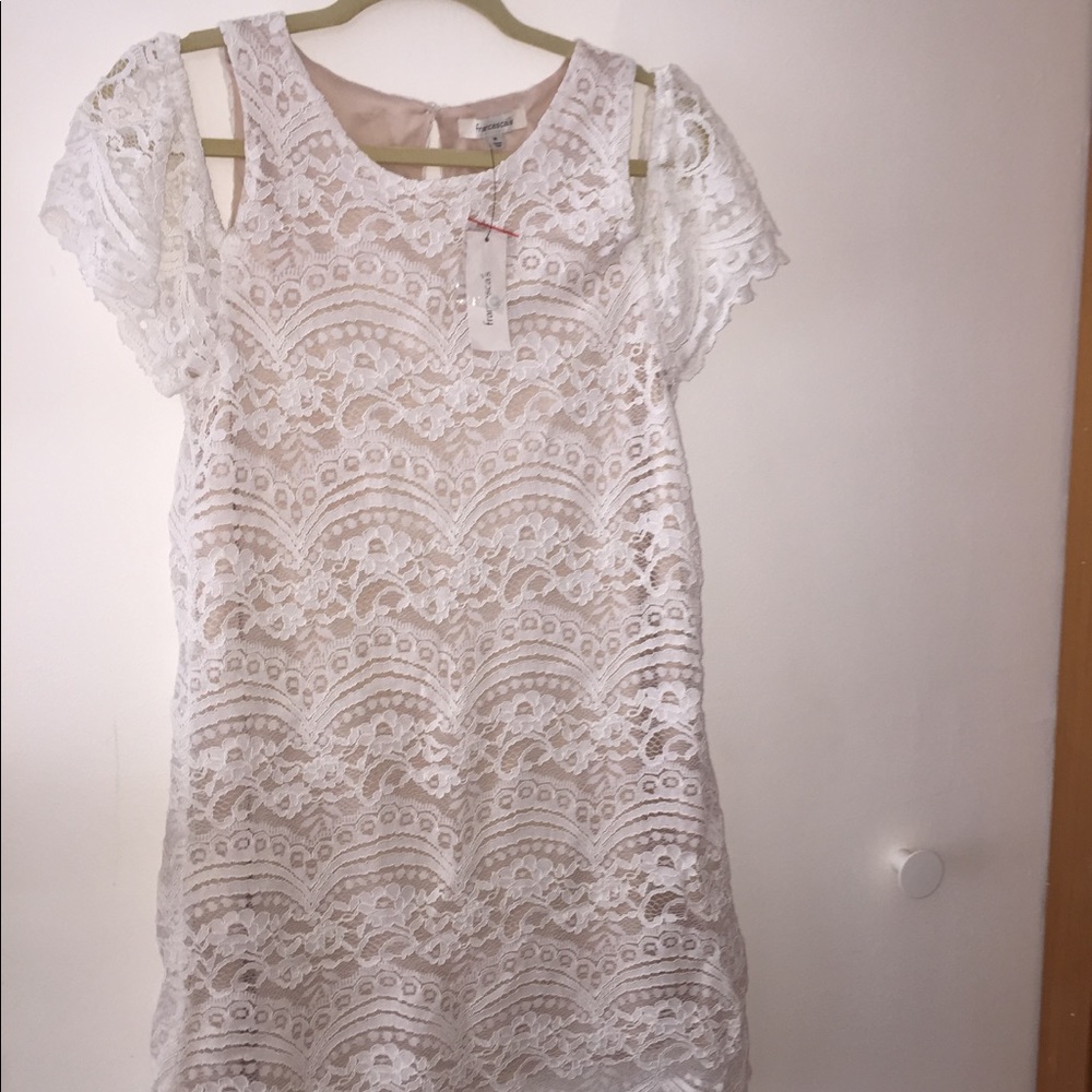 Formal White Lace Dress